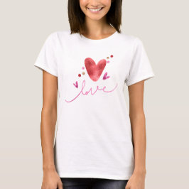 Red and Rosa Foil Elegant Romantik Valentine Day T Shirt