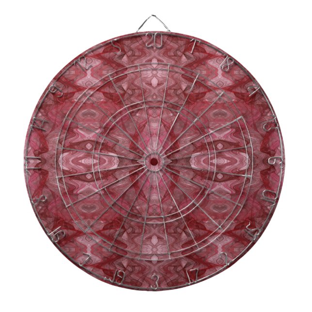 Red and Rosa Fractal Dart Board Darttavla (Framsidan)