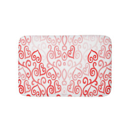 Red and Rosa Heart Mönster Badrumsmatta