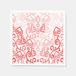 Red and Rosa Heart Mönster Pappersservett