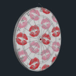 Red and Rosa Läppar, Mönster of Läppar, Lipstick,  Darttavla<br><div class="desc">Elegant,  snyggt och sofistikerat mönster med rött och rosa läppar på vit bakgrund. Modern gåva och trendig,  perfekt för älskare i ditt liv.</div>