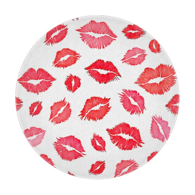 Red and Rosa Lip Mönster Art (Framsidan)