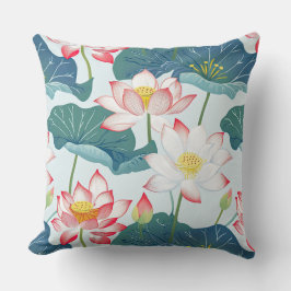 Red and Rosa Lotus Kudde