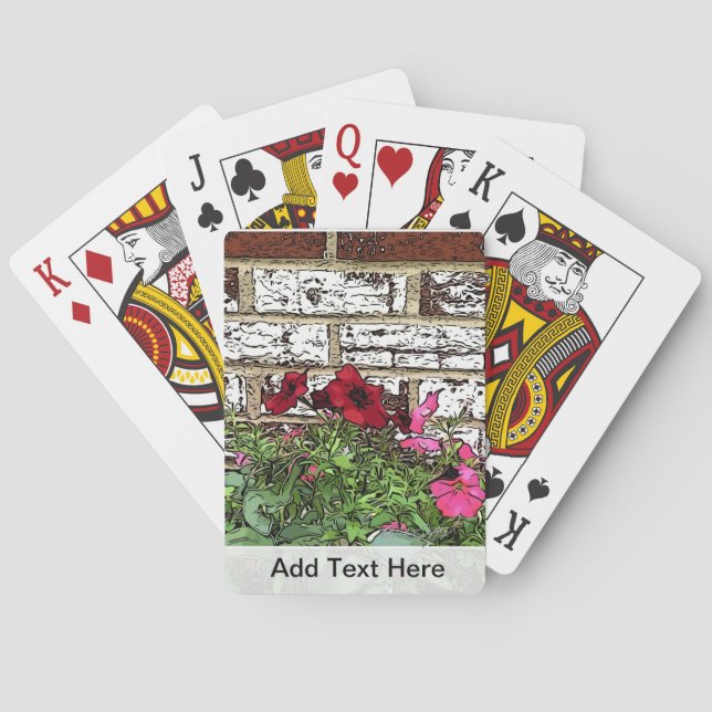 Red and Rosa Petunias Casinokort (Baksidan)