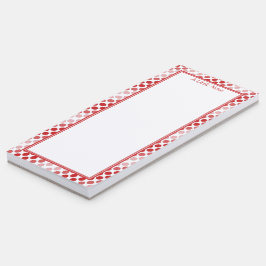 Red and Rosa Polka Dot Magnetic Anteckningsblock