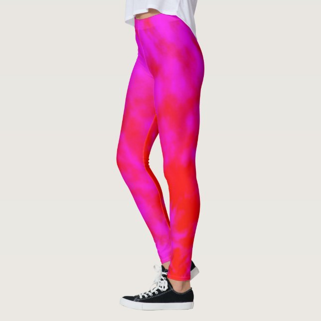 Red and Rosa Tiedye Leggings (Vänster)