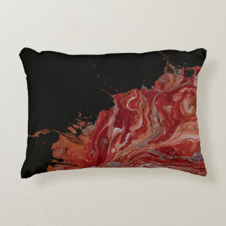 Red and white abstract painting prydnadskudde