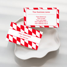 Red and White Bavarian Diamond Flagga Mönster