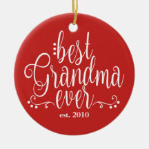 Red and White Best Grandma
