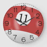 Red and White Billiard #11 Boll