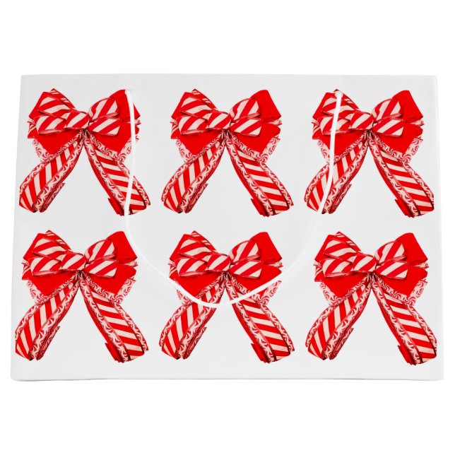 Red and White Bow Gift Bag (Framsidan)