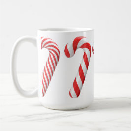 Red and White Candy cane jul Mugg