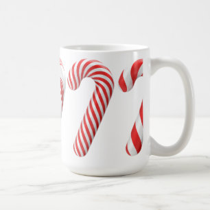 Red and White Candy cane jul Mugg