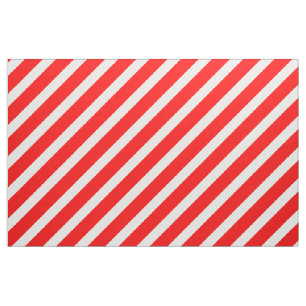 Red and White Candy cane Rand Fabric Tyg