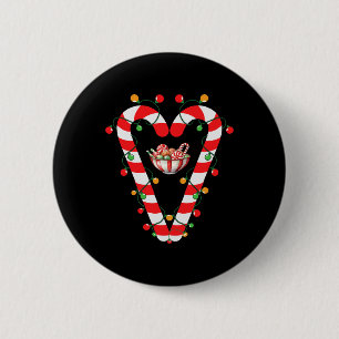 Red and White Candy cane Santa Funy Xma Knapp