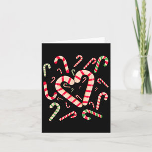 Red and White Candy cane Santa Funy Xma Kort