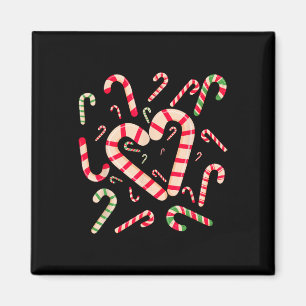 Red and White Candy cane Santa Funy Xma Magnet