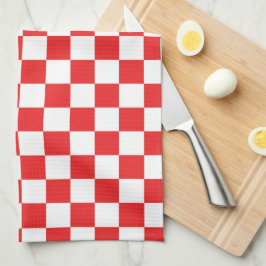 Red and White Checkated Kitchen Towel Kökshandduk