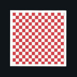 Red and White Checkated Vintage för brandmotor Pappersservett<br><div class="desc">Red and White Checkated Vintage för brandmotor</div>