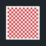 Red and White Checkated Vintage för brandmotor Pappersservett<br><div class="desc">Red and White Checkated Vintage för brandmotor</div>