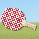 Red and White Checkated Vintage för brandmotor Pingisracket<br><div class="desc">Red and White Checkated Vintage för brandmotor</div>
