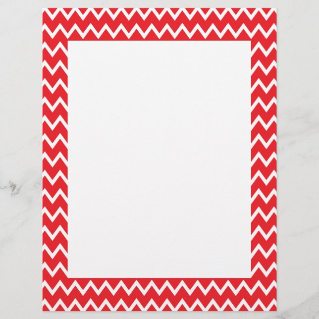 Red and White Chevron Mönster (Framsida)