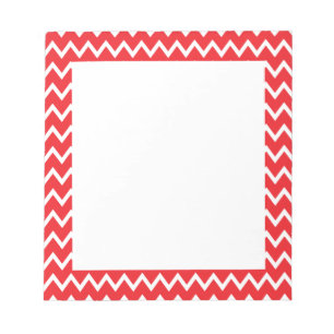 Red and White Chevron Mönster Anteckningsblock