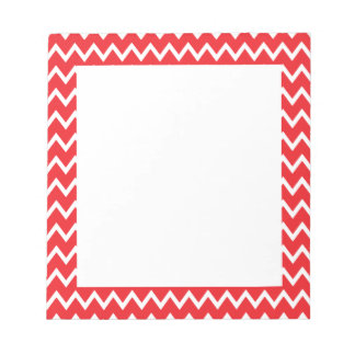 Red and White Chevron Mönster Anteckningsblock