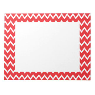Red and White Chevron Mönster Anteckningsblock