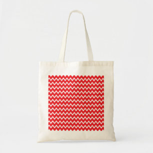 Red and White Chevron Mönster Tygkasse