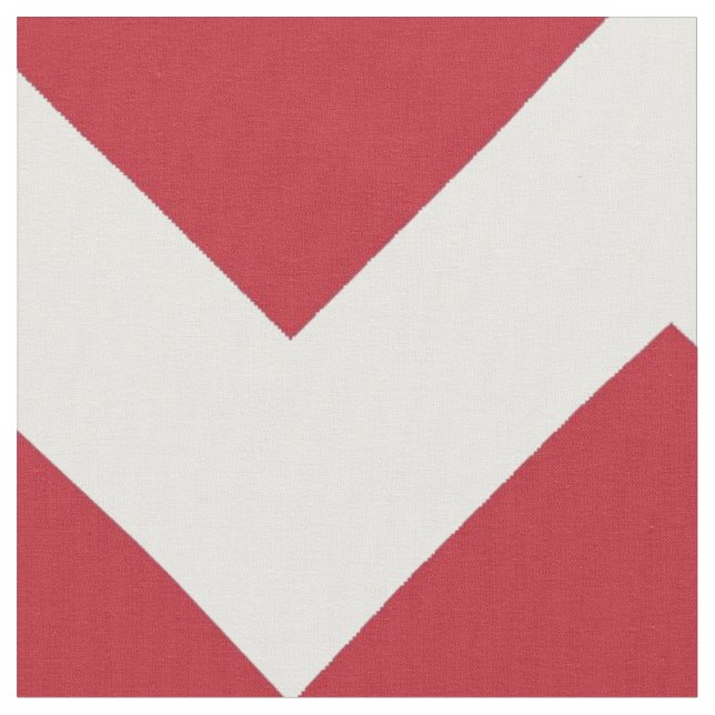 Red and White Chevron Rand Tyg (Närbild)