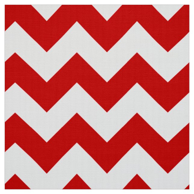 Red and White Chevron Zigzag Mönster Tyg (Provkarta)
