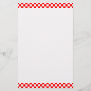Red and White Classic Checkerboard av STaylor Brevpapper