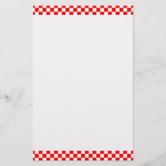 Red and White Classic Checkerboard av STaylor Brevpapper