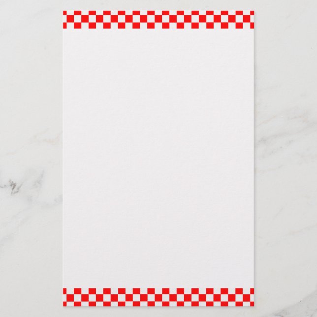 Red and White Classic Checkerboard av STaylor Brevpapper (Framsida)