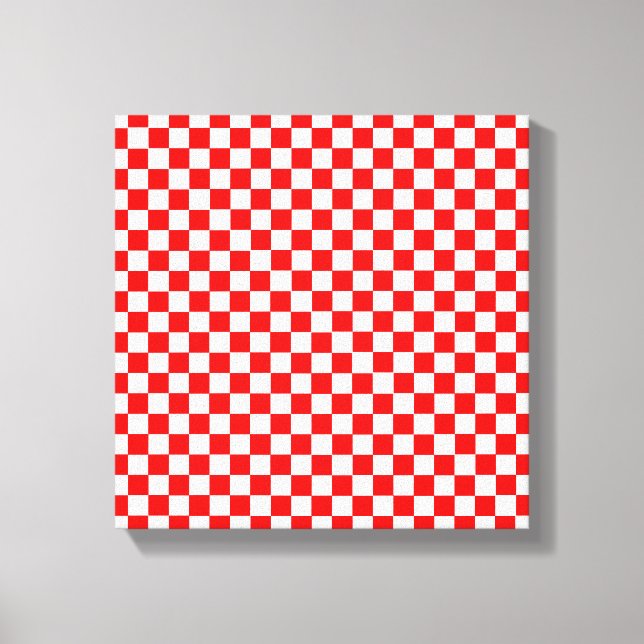 Red and White Classic Checkerboard av STaylor Canvastryck (Framsida)