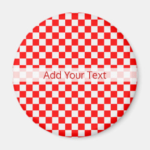 Red and White Classic Checkerboard av STaylor Magnet