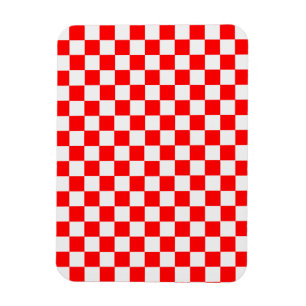 Red and White Classic Checkerboard av STaylor Magnet