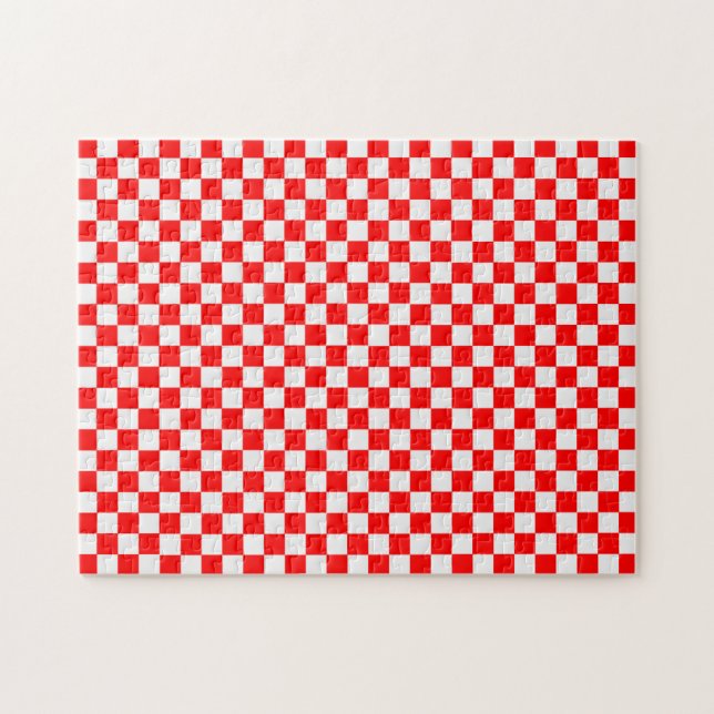 Red and White Classic Checkerboard av STaylor Pussel (Horisontell)