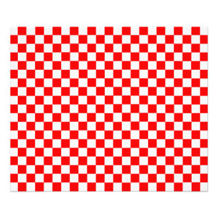 Red and White Classic Checkerboard Fototryck