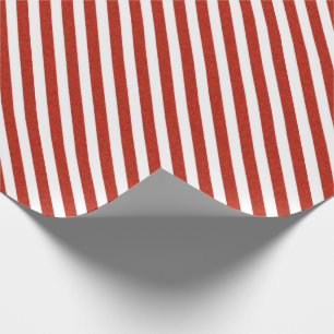Red and White Classic christmas rand Presentpapper