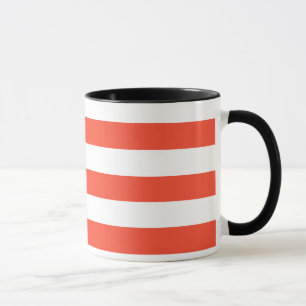 Red and White Deckcourt Rand Mugg