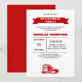 Red and White Firefighter Pension Inbjudningar