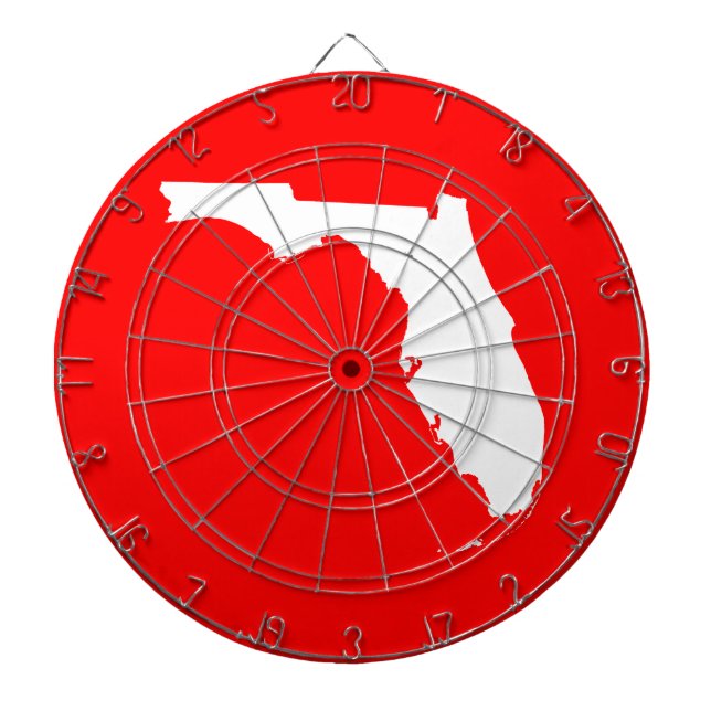 Red and White Florida Darttavla (Framsidan)