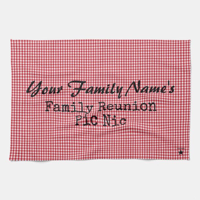Red and White Gingham Kitchen Towel- HAMbyWG Kökshandduk (Horisontell)