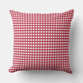 Red and White Gingham Kudde