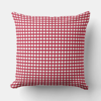 Red and White Gingham Kudde