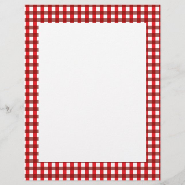 Red and White Gingham Mönster (Framsida)