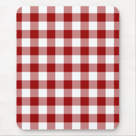 Red and White Gingham Mönster Musmatta