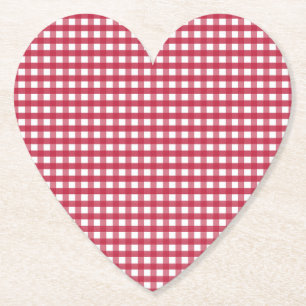 Red and White Gingham Play Underlägg Papper